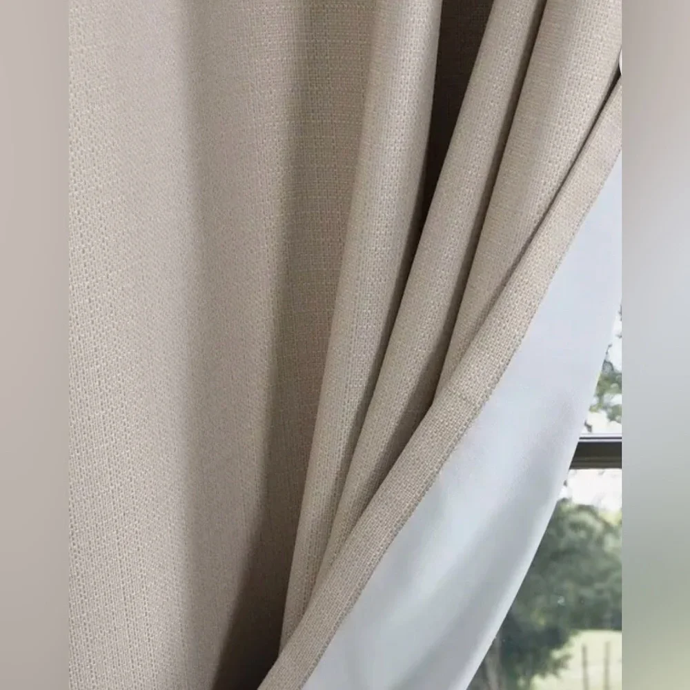 Textured Grid 100% Blackout Grommet Curtain Pair(2 Panels) 52